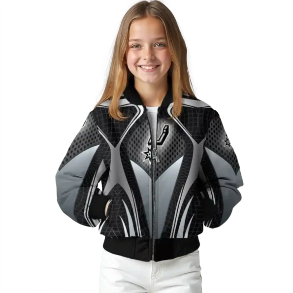 personalized san antonio spurs mesh chest black bomber jacket top rated