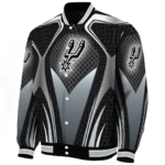 personalized san antonio spurs mesh chest black varsity jacket best selling.webp