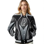 personalized san antonio spurs mesh chest black varsity jacket best selling.webp