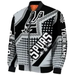 personalized san antonio spurs star burst silver bomber jacket best selling