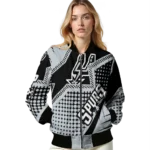 personalized san antonio spurs star burst silver bomber jacket best selling