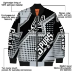personalized san antonio spurs star burst silver bomber jacket best selling