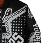 personalized san antonio spurs star burst silver bomber jacket best selling