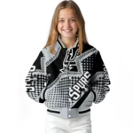 personalized san antonio spurs star burst silver varsity jacket best selling.webp