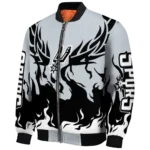 personalized san antonio spurs winged blaze silver white bomber jacket best selling