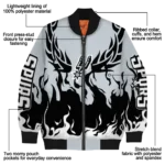 personalized san antonio spurs winged blaze silver white bomber jacket best selling