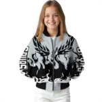 personalized san antonio spurs winged blaze silver white bomber jacket best selling