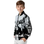 personalized san antonio spurs winged blaze silver white bomber jacket best selling