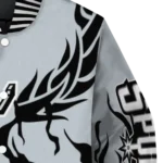 personalized san antonio spurs winged blaze silver white varsity jacket best selling.webp