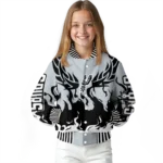 personalized san antonio spurs winged blaze silver white varsity jacket best selling.webp