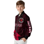 personalized toronto raptors hexagon mesh red black bomber jacket best selling