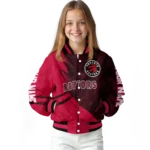personalized toronto raptors hexagon mesh red black varsity jacket best selling.webp