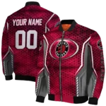 personalized toronto raptors power plate red bomber jacket best selling
