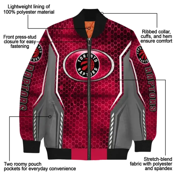 personalized toronto raptors power plate red bomber jacket new arrival