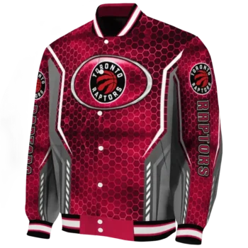 personalized toronto raptors power plate red varsity jacket best selling.webp