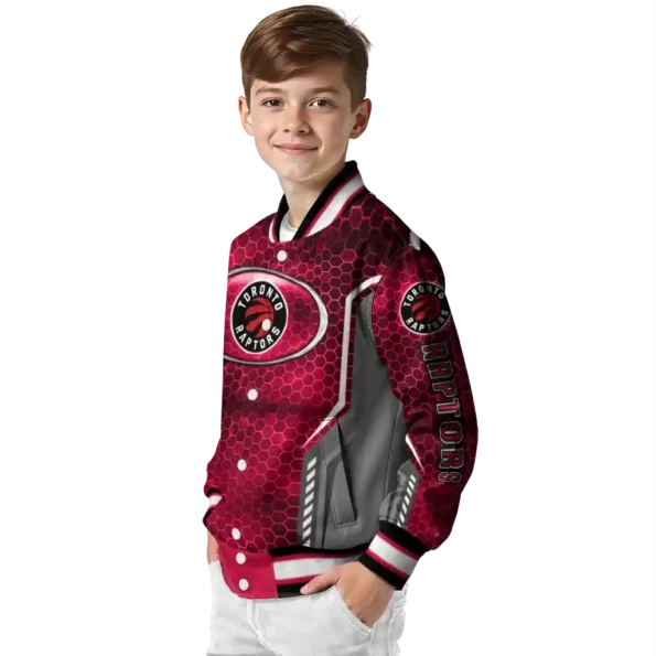 personalized toronto raptors power plate red varsity jacket trendy.webp