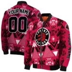 personalized toronto raptors pyramid shapes red bomber jacket best selling