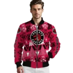 personalized toronto raptors pyramid shapes red bomber jacket best selling