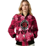 personalized toronto raptors pyramid shapes red bomber jacket best selling