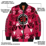 personalized toronto raptors pyramid shapes red bomber jacket best selling