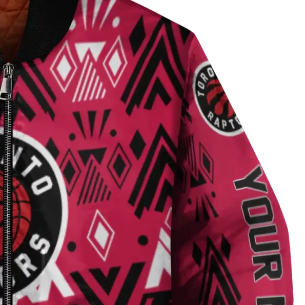 personalized toronto raptors pyramid shapes red bomber jacket premium grade