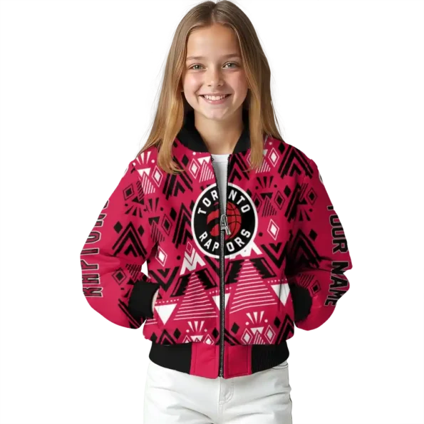 personalized toronto raptors pyramid shapes red bomber jacket top rated