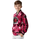 personalized toronto raptors pyramid shapes red varsity jacket best selling.webp
