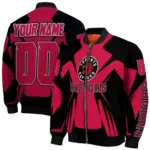 personalized toronto raptors spider mark red bomber jacket best selling