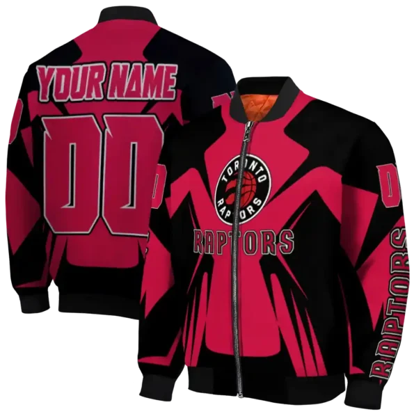 personalized toronto raptors spider mark red bomber jacket fashion forward