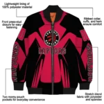 personalized toronto raptors spider mark red bomber jacket best selling