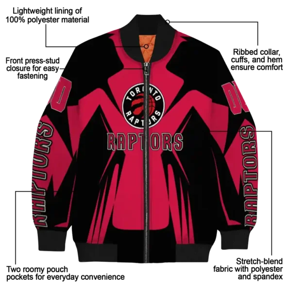 personalized toronto raptors spider mark red bomber jacket new arrival