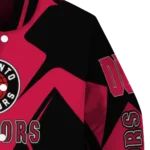 personalized toronto raptors spider mark red varsity jacket best selling.webp