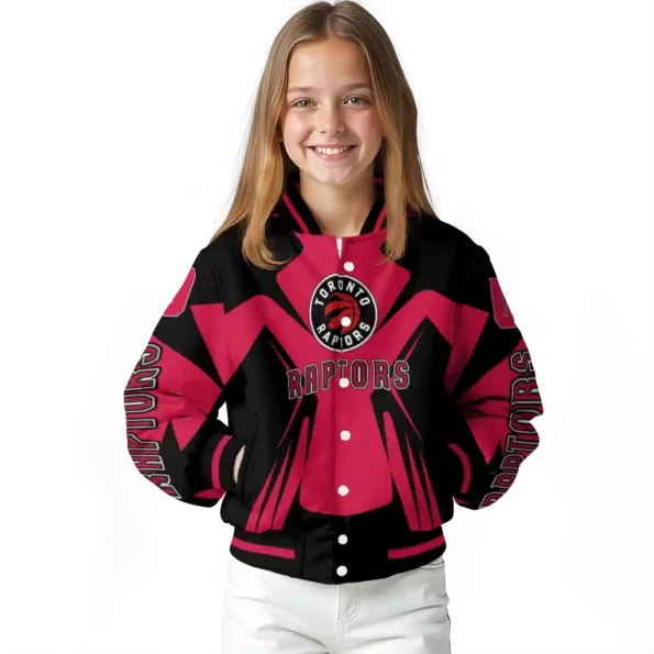 personalized toronto raptors spider mark red varsity jacket top rated.webp