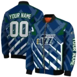personalized utah jazz chevron angles navy bomber jacket best selling