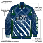 personalized utah jazz chevron angles navy varsity jacket best selling.webp