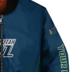 personalized utah jazz chevron arrow navy bomber jacket best selling