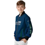 personalized utah jazz chevron arrow navy bomber jacket best selling