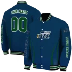 personalized utah jazz chevron arrow navy varsity jacket best selling.webp