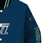 personalized utah jazz chevron arrow navy varsity jacket best selling.webp