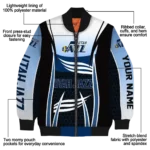 personalized utah jazz mesh effect navy black bomber jacket best selling
