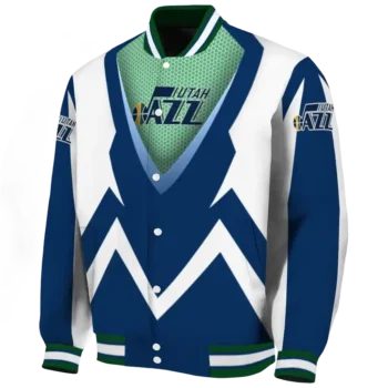personalized utah jazz v stripes navy white varsity jacket best selling.webp