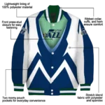 personalized utah jazz v stripes navy white varsity jacket best selling.webp