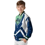 personalized utah jazz v stripes navy white varsity jacket best selling.webp