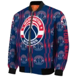 personalized washington wizards bolt stripe blue bomber jacket best selling