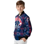 personalized washington wizards bolt stripe blue bomber jacket best selling