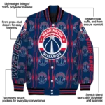 personalized washington wizards bolt stripe blue varsity jacket best selling.webp