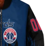 personalized washington wizards flame border blue black bomber jacket best selling
