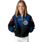personalized washington wizards flame border blue black bomber jacket best selling