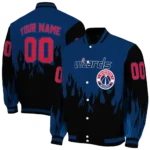 personalized washington wizards flame border blue black varsity jacket best selling.webp