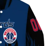personalized washington wizards flame border blue black varsity jacket best selling.webp